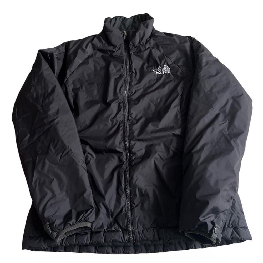 The North Face Puffer Jacket Womens Medium Black Full Zip Insulated